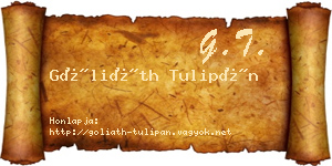 Góliáth Tulipán névjegykártya